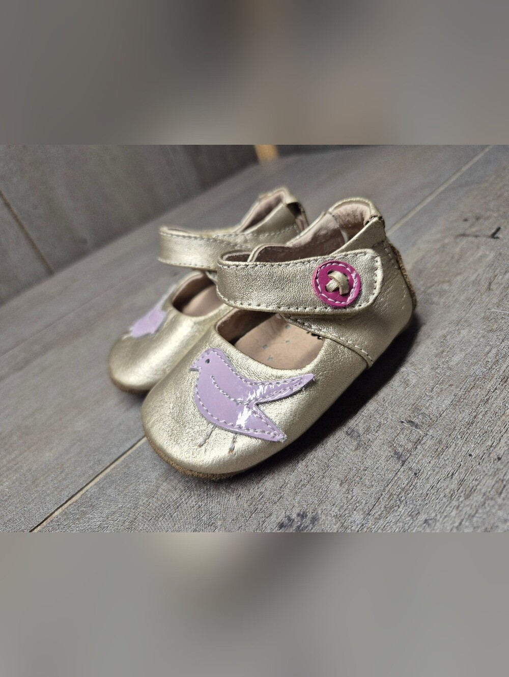 Livie & Luca Pio Pio Maryjane’s Metallic Gold (Girls Size 0-6 Months)